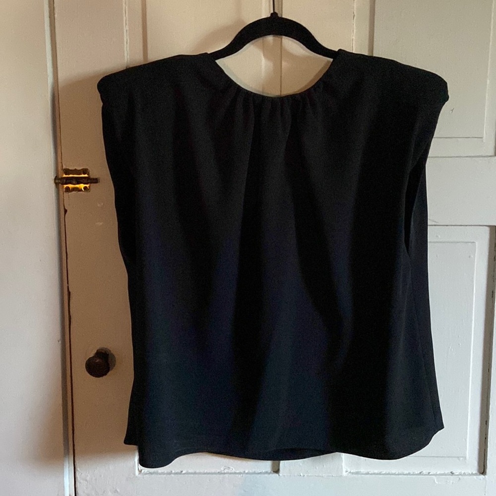 Zara padded shoulder top